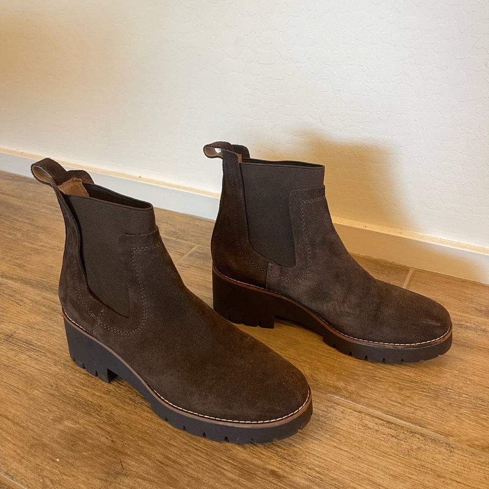 Blondo Dark Brown Suede Ankle Boot